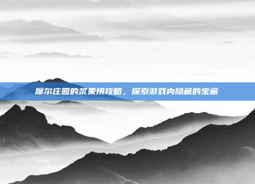 摩尔庄园的浆果捞攻略,探索游戏内隐藏的宝藏