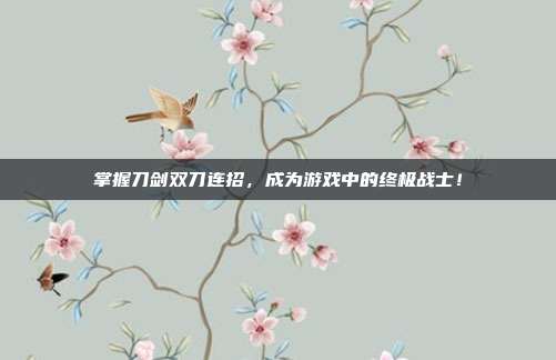 掌握刀剑双刀连招,成为游戏中的终极战士!