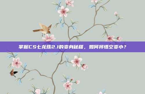 掌握CS七龙珠2.1的变身秘籍,如何将悟空变小?