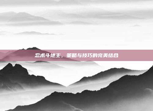 忍术斗地主,策略与技巧的完美结合