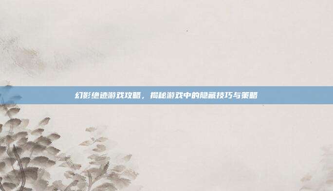 幻影绝迹游戏攻略，揭秘游戏中的隐藏技巧与策略