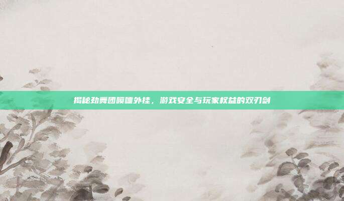 揭秘劲舞团喷嚏外挂，游戏安全与玩家权益的双刃剑