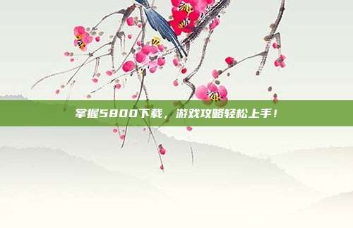 掌握5800下载，游戏攻略轻松上手！
