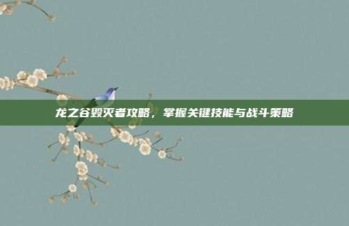 龙之谷毁灭者攻略，掌握关键技能与战斗策略