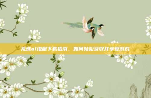 龙珠ol港服下载指南，如何轻松获取并享受游戏