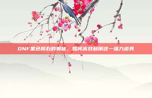 DNF黑色陨石的奥秘，如何高效利用这一强力道具