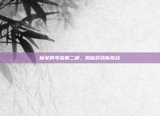 魔女的考验第二部，揭秘游戏新挑战