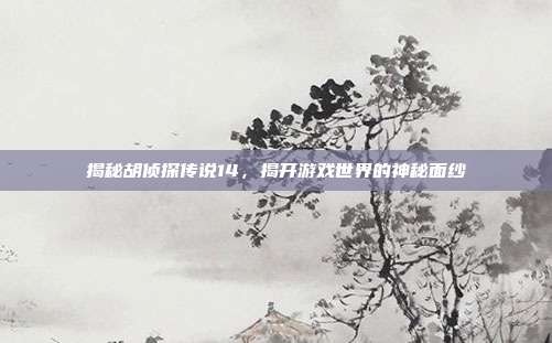 揭秘胡侦探传说14，揭开游戏世界的神秘面纱
