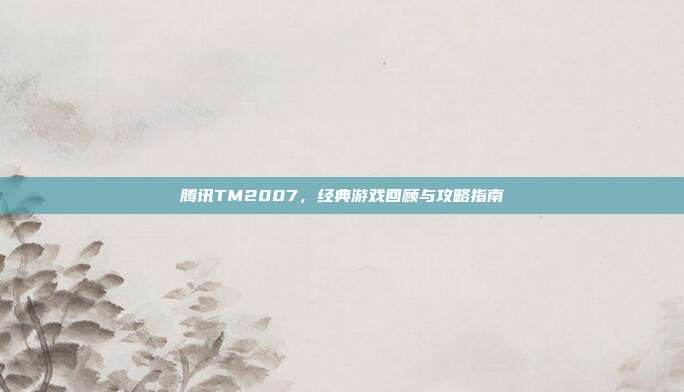 腾讯TM2007，经典游戏回顾与攻略指南