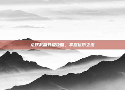 龙跃武器升级攻略,掌握进阶之道