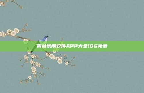 黄台禁用软件APP大全IOS免费