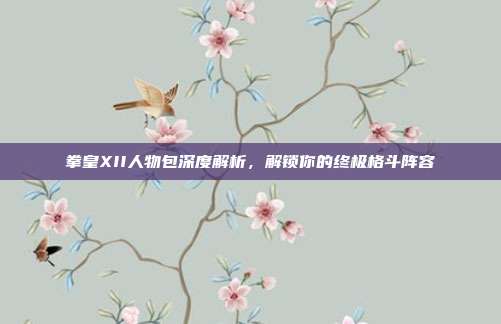 拳皇XII人物包深度解析，解锁你的终极格斗阵容
