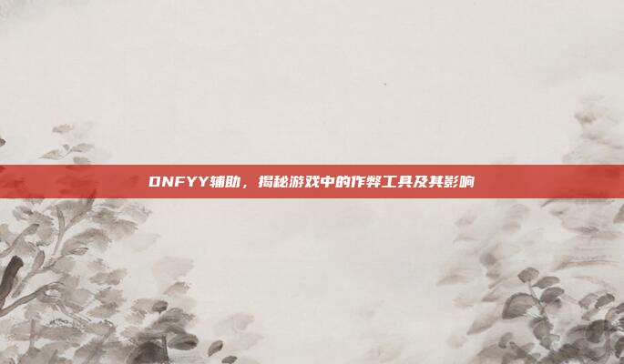DNFYY辅助,揭秘游戏中的作弊工具及其影响