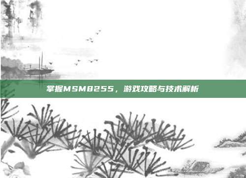 掌握MSM8255，游戏攻略与技术解析