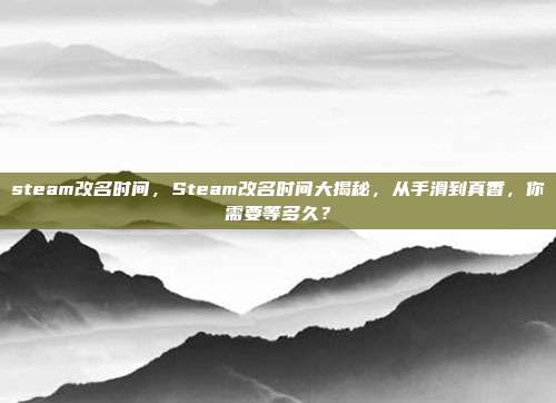 steam改名时间，Steam改名时间大揭秘，从手滑到真香，你需要等多久？
