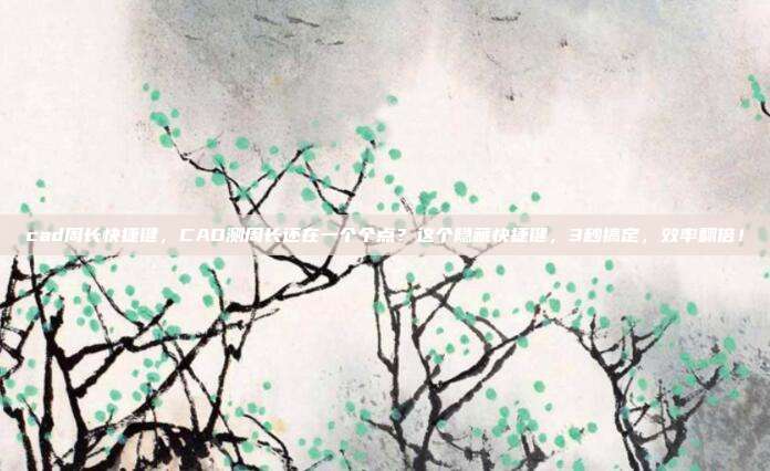 cad周长快捷键，CAD测周长还在一个个点？这个隐藏快捷键，3秒搞定，效率翻倍！