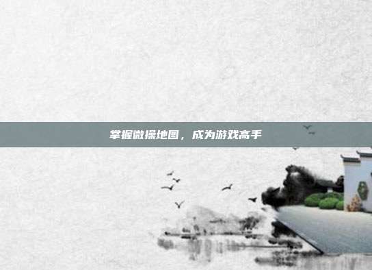 掌握微操地图，成为游戏高手