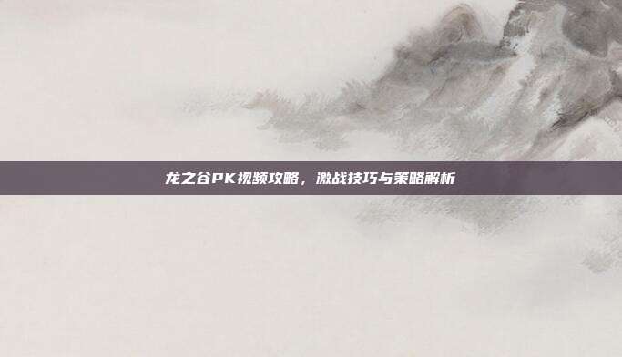 龙之谷PK视频攻略，激战技巧与策略解析