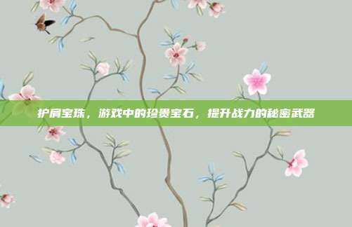 护肩宝珠,游戏中的珍贵宝石,提升战力的秘密武器
