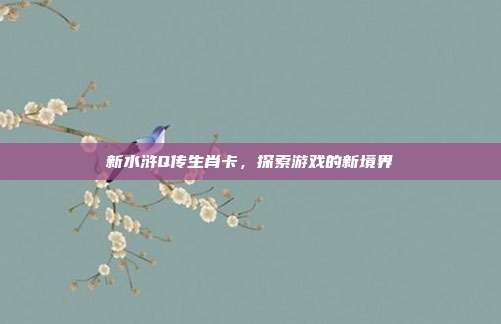 新水浒Q传生肖卡,探索游戏的新境界