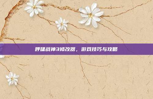 呼啸战神3修改器,游戏技巧与攻略